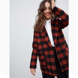 monki double breasted coat